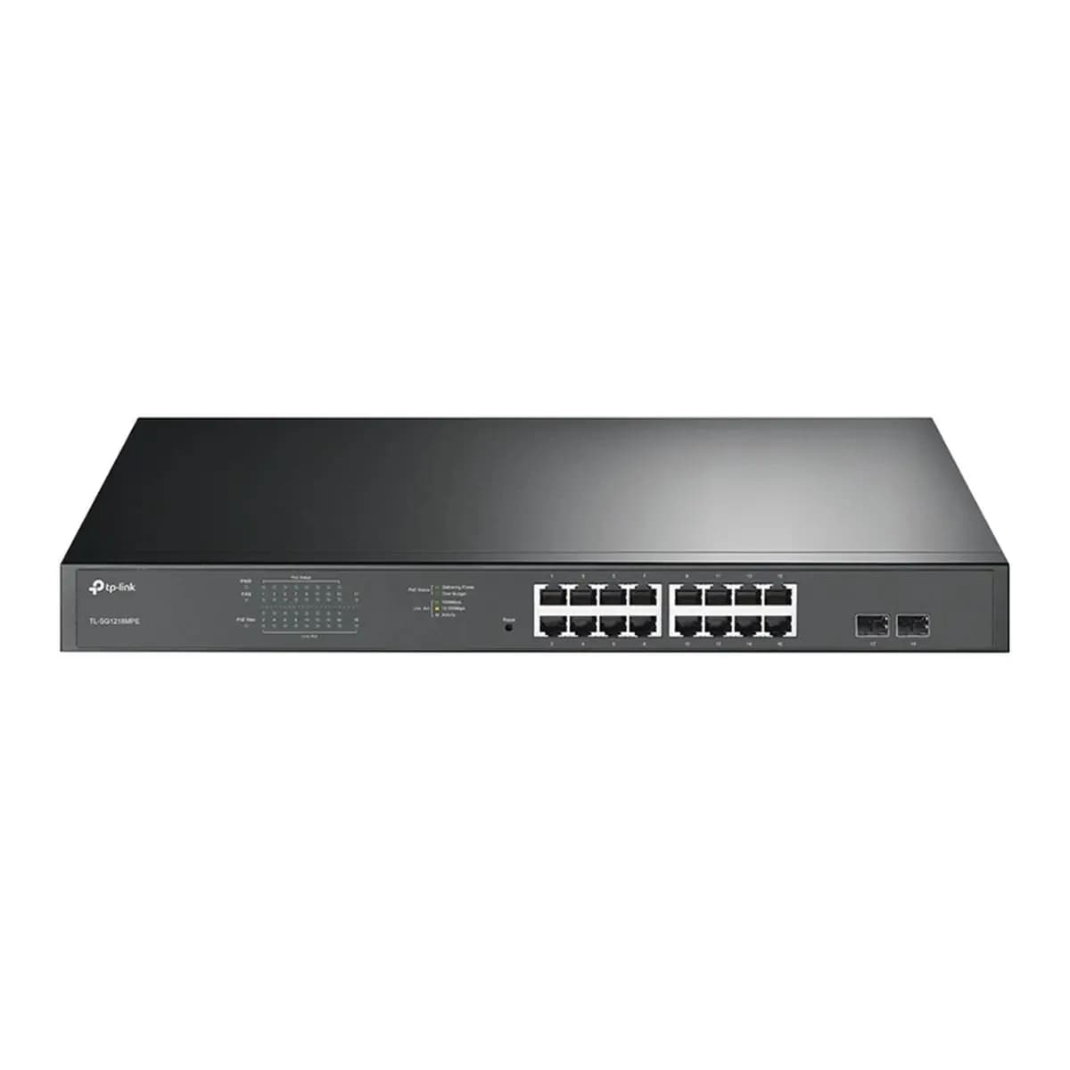 TP-LINK Switch 16-Port Gigabit TL-SG1218MPE, Easy Smart Managed, 250W PoE+, 2x SFP, Rackmount
