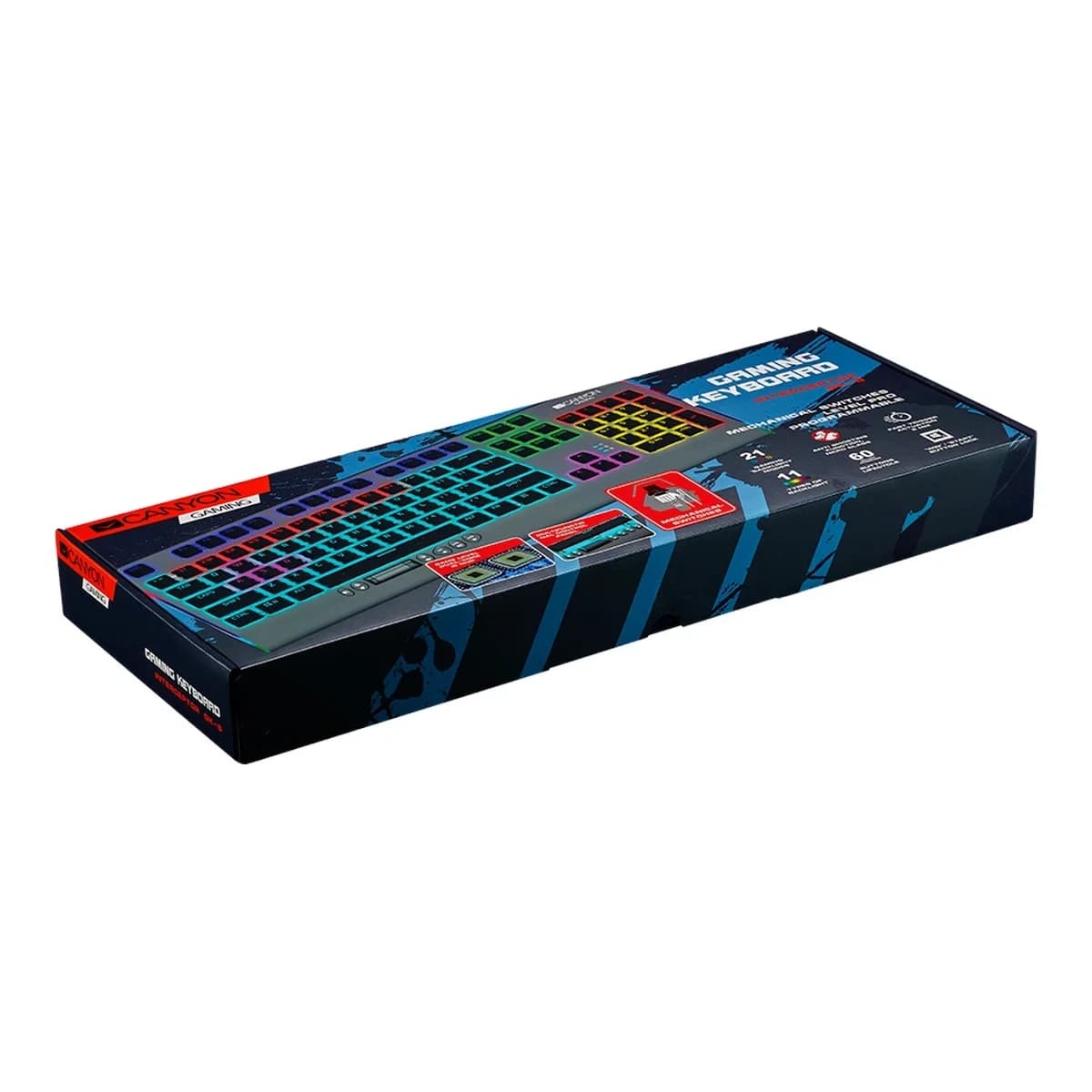 CANYON Tastatura Mehanicka Interceptor GK-8, USB, Full-Size, RGB