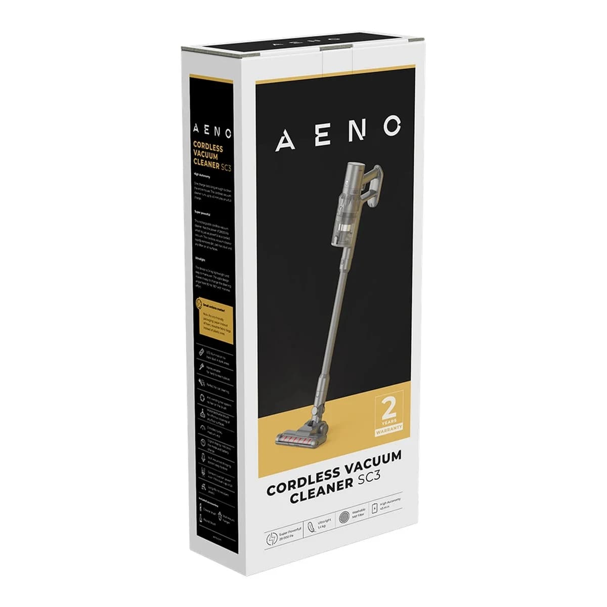 AENO Bežični Usisivač SC3 - LED Četka, 250W Motor, Turbo Četka, Fleksibilan