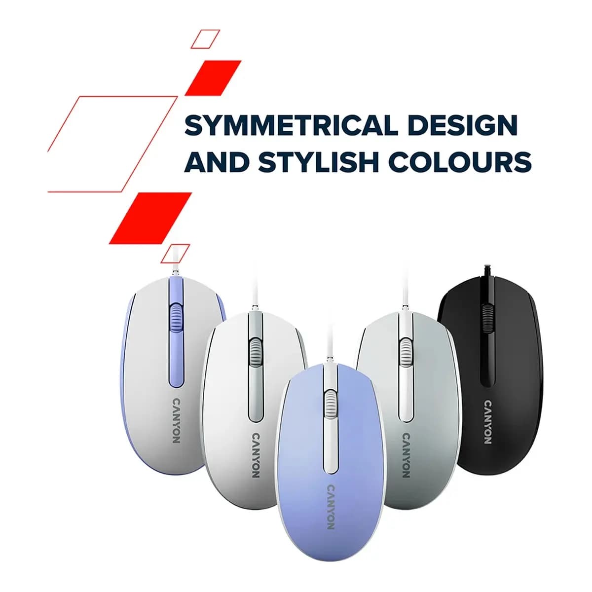 CANYON Miš Standardni CNE-CMS10DG, USB, 1000 DPI, Lightweight