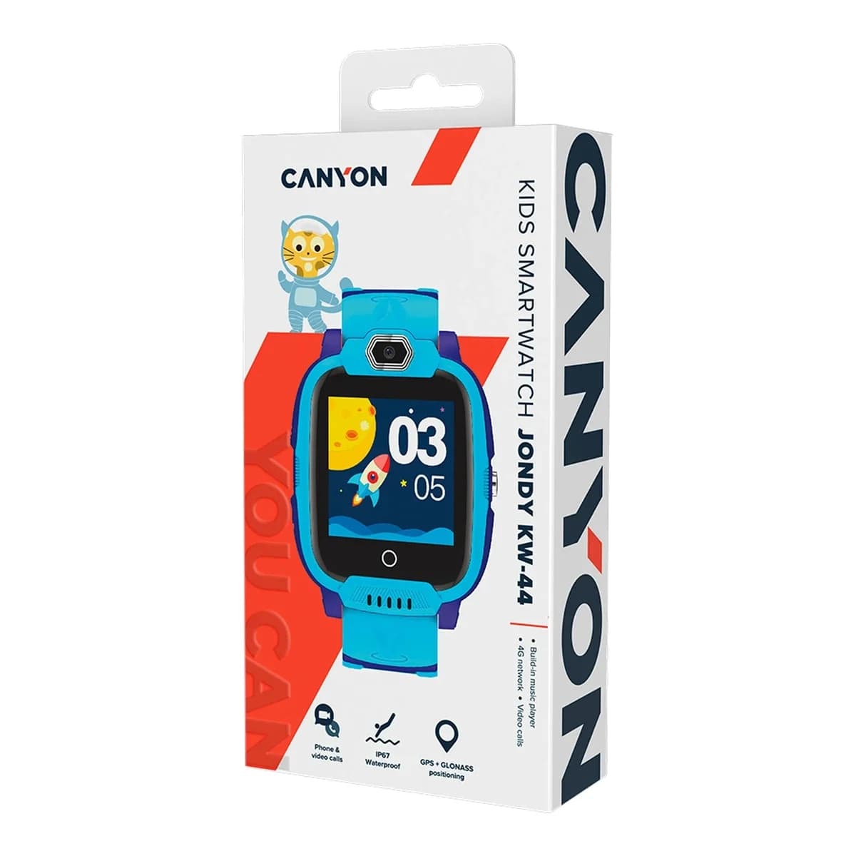 CANYON kids watch Jondy KW-44 4G Camera GPS Music Blue