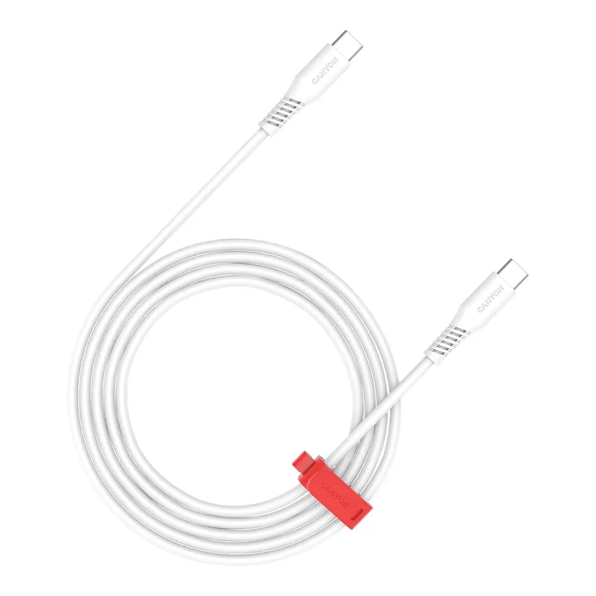 CANYON Kabl CC60SC C-C 60W 1.2m Bijeli - USB-C na USB-C, 60W, 1.2m, Bijeli