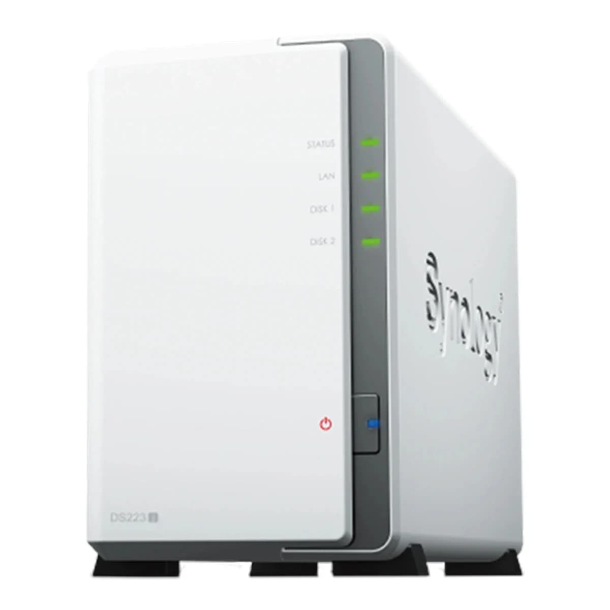 Synology DS223j Tower 2-bays 3.5'' SATA HDD/SSD CPU 4-core 1.7 GHz; 1 GB DDR4 non-ECC;