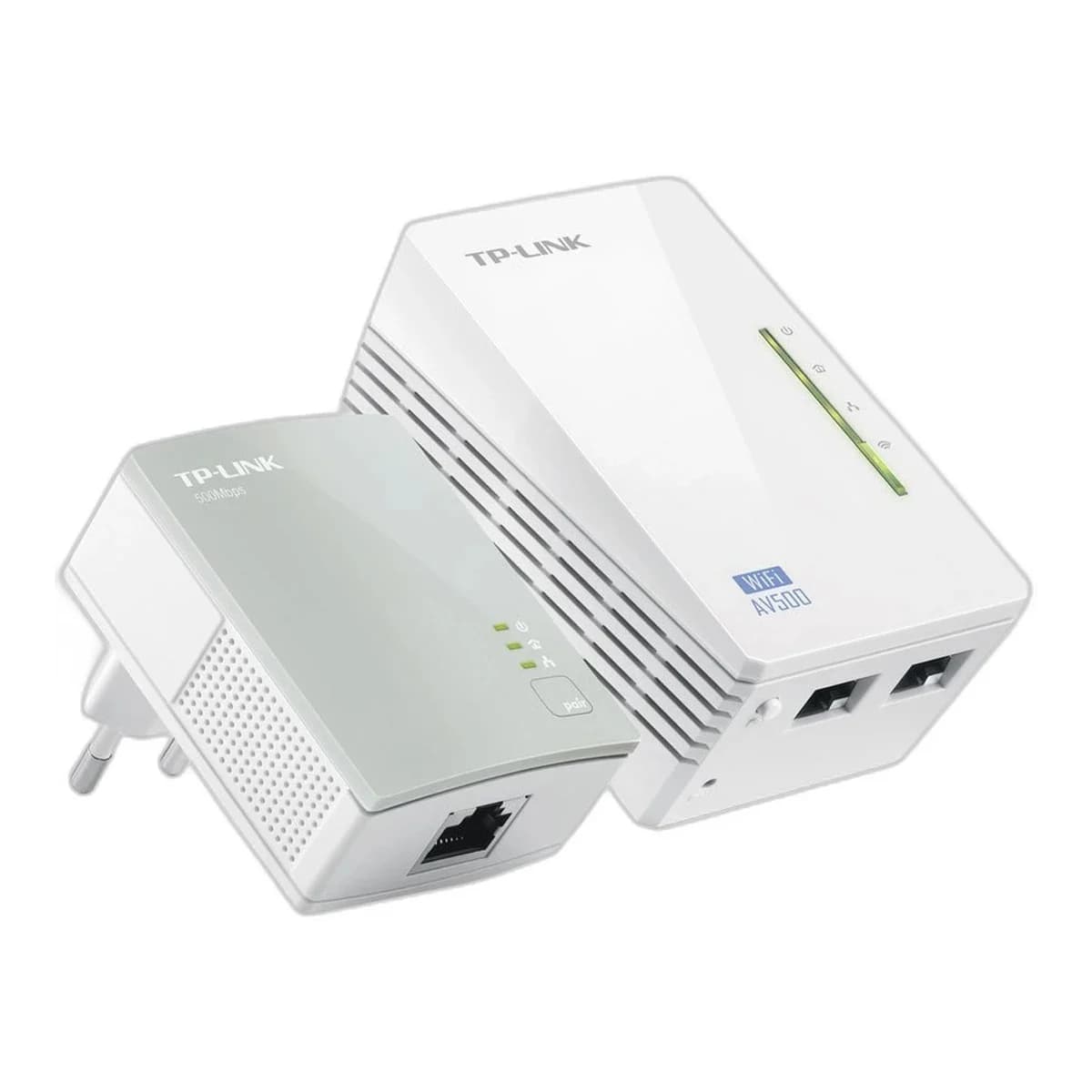 TP-LINK Range Extender WiFi 4 AV600 TL-WPA4220 KIT, Powerline, Wi-Fi Clone, 2 Fast Ports
