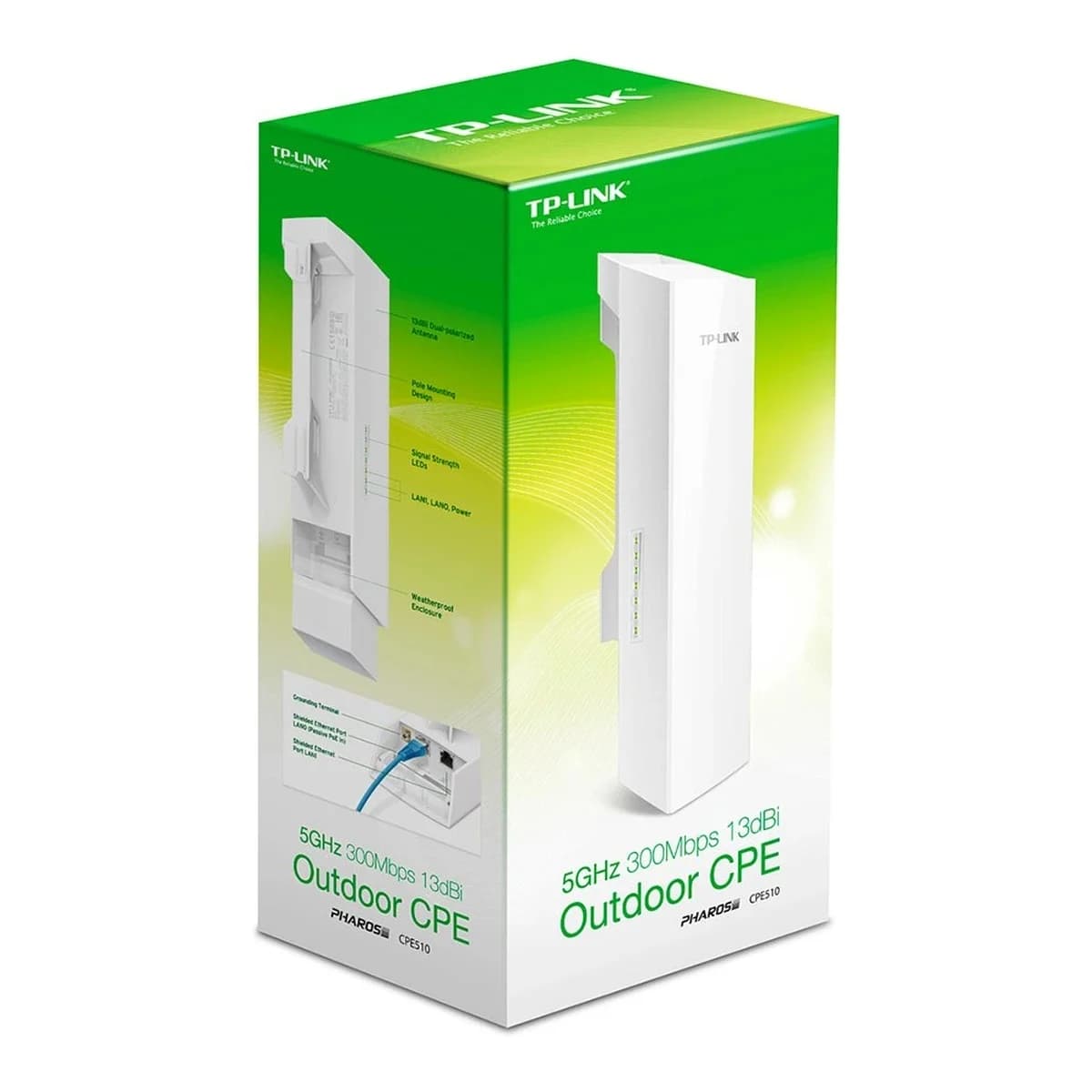 TP-LINK Access Point WiFi 4 300Mbps CPE510, Outdoor, PoE, Pharos Control