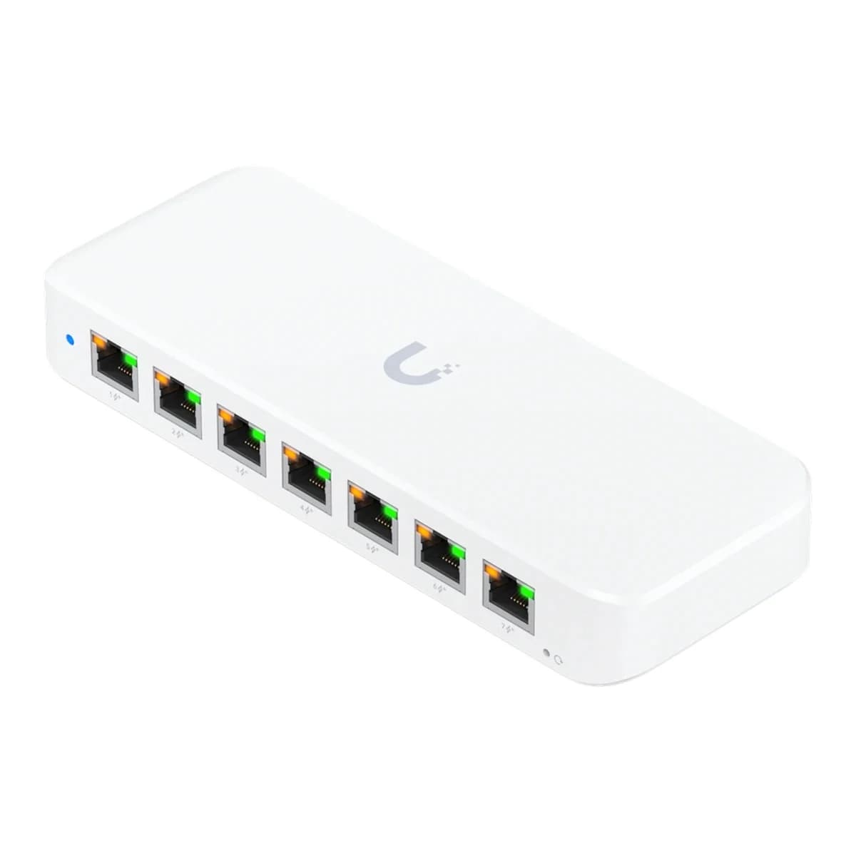 UBIQUITI Switch 8-Port Gigabit USW-Ultra-210W-EU, Layer 2 Managed, 7x PoE+, 210W, Wallmount/Desktop