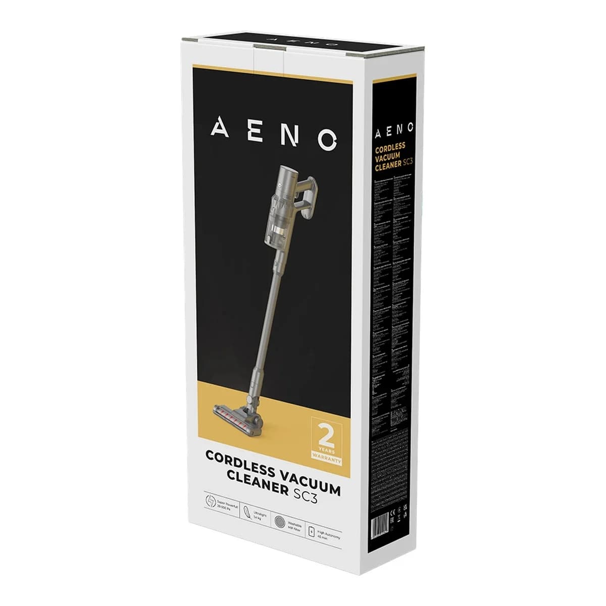 AENO Bežični Usisivač SC3 - LED Četka, 250W Motor, Turbo Četka, Fleksibilan