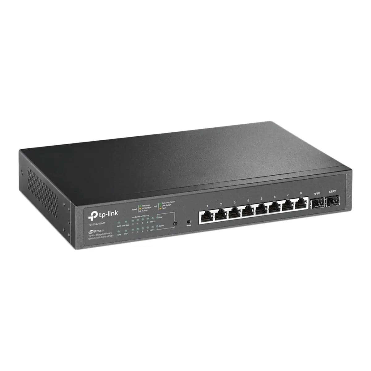 TP-LINK Switch 10-Port Gigabit TL-SG2210MP, Smart Managed, 8x PoE+, 2x SFP, Omada, Rackmount