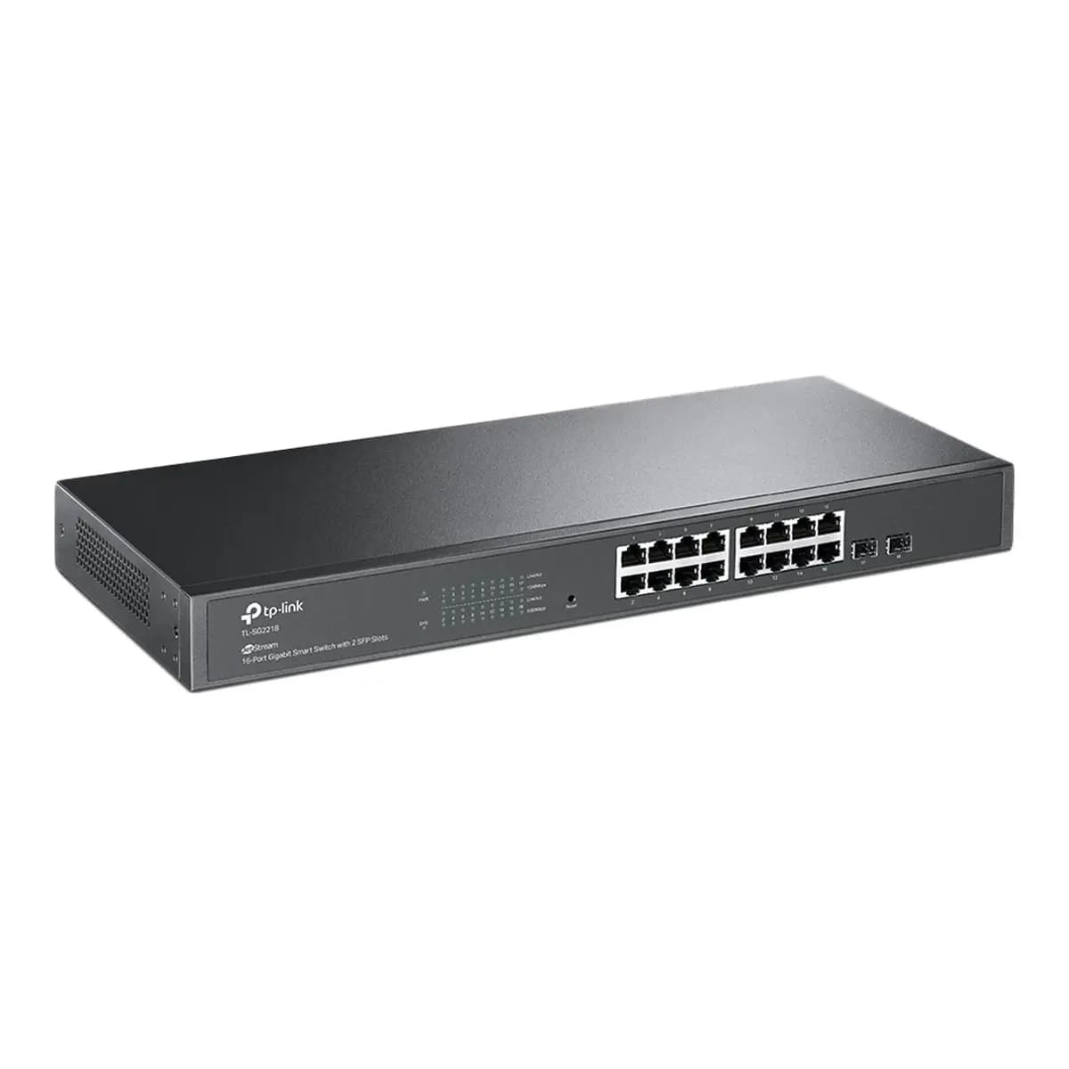 TP-LINK Switch 16-Port Gigabit SG2218 Omada, Smart Managed, 2x SFP, Rackmount, Fanless