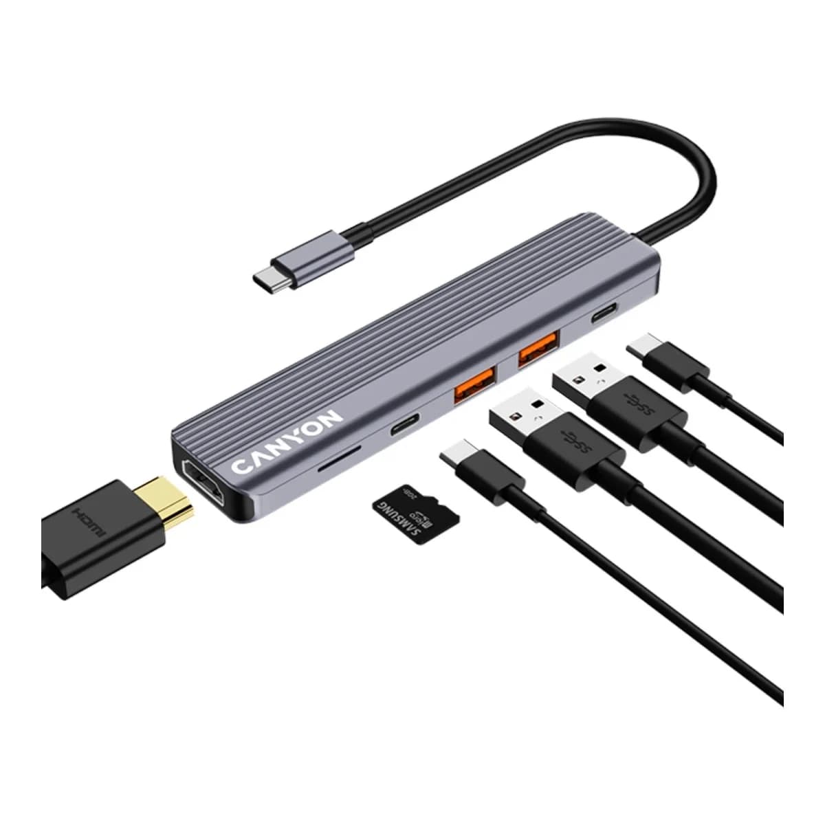 CANYON hub DS-17 6in1 4k USB-C Grey
