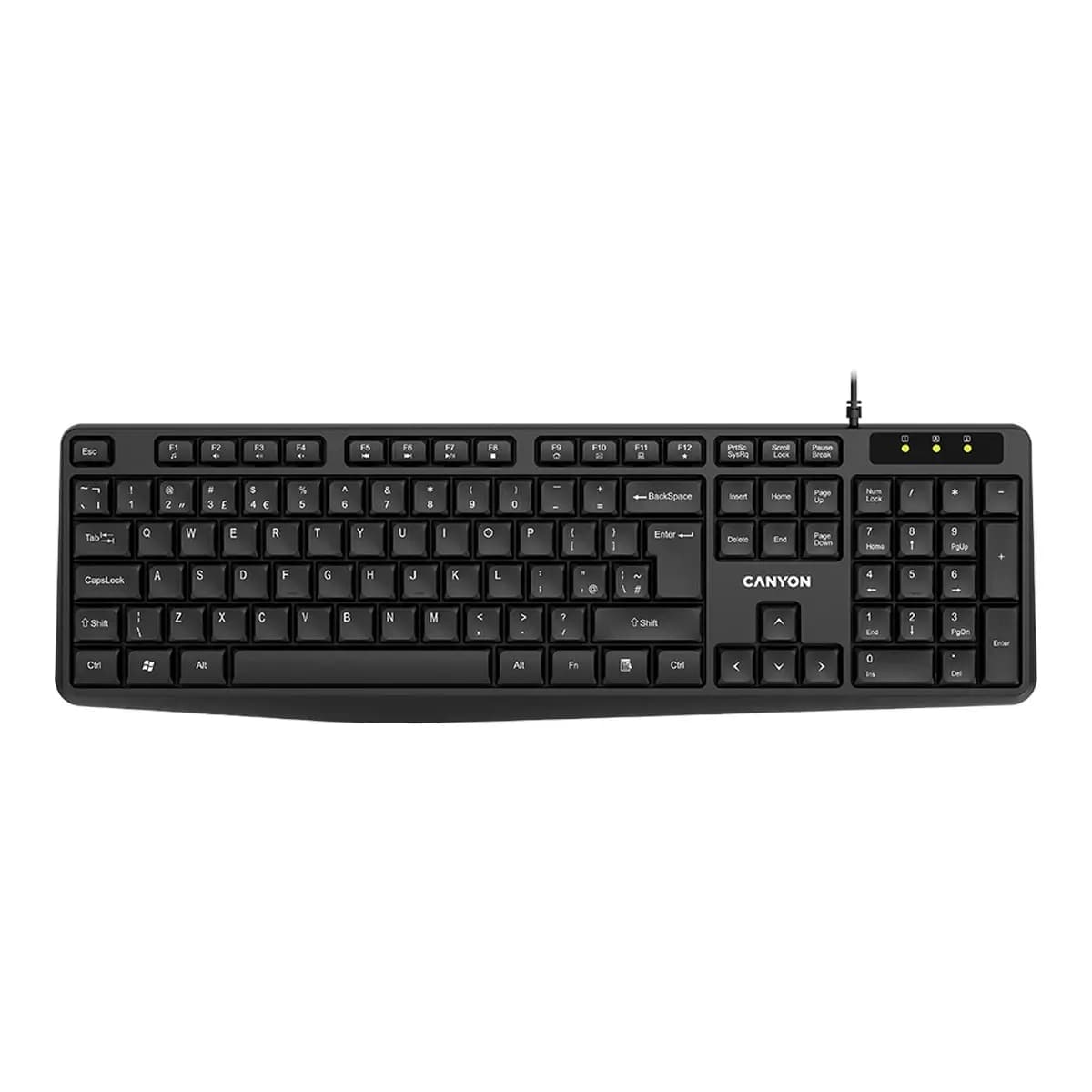 CANYON Tastatura Membranska KB-1, USB, Full-Size Adriatic, Spill Resistant