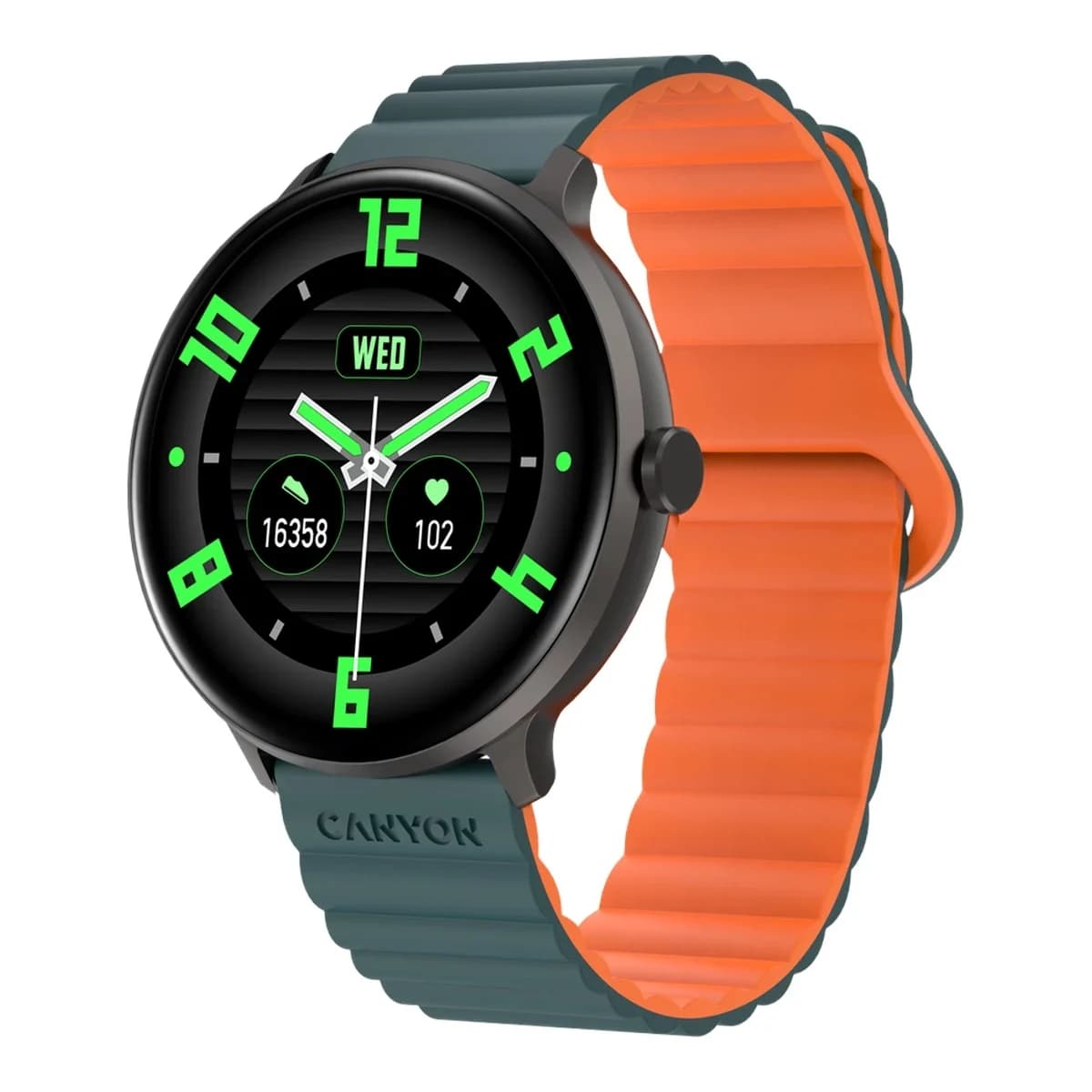CANYON Pametni Sat Jacky SW-69 Green Orange - Stylish, Multifunctional Wearable