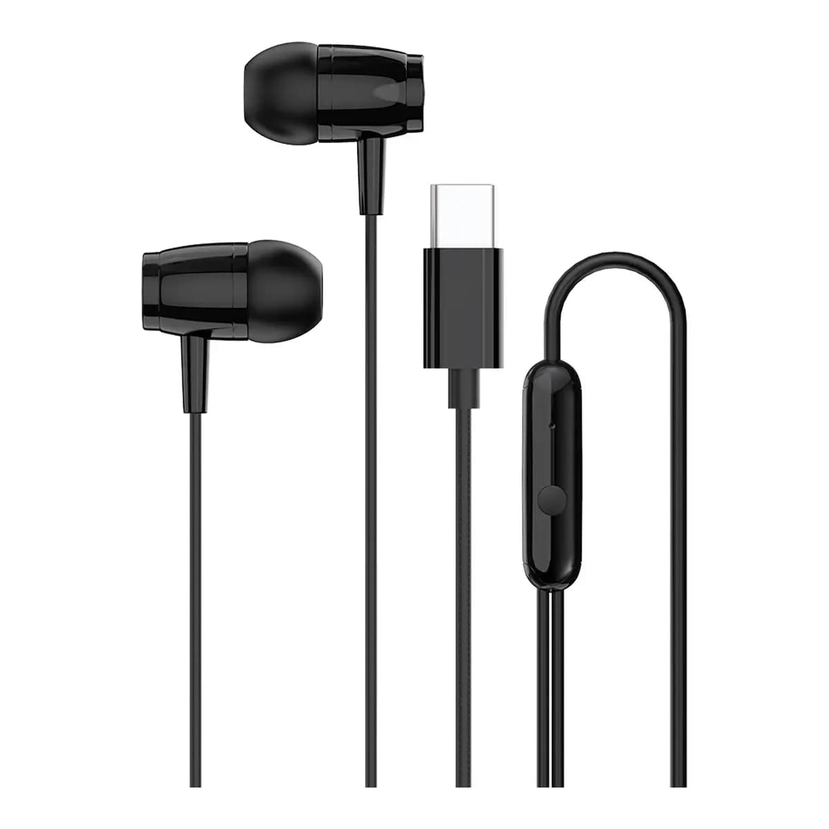 CANYON Slušalice SEP-5 TYPE-C Crne - Ugrađeni mikrofon, Stereo zvuk, Dugmići za kontrolu, Prijanjajući oblik