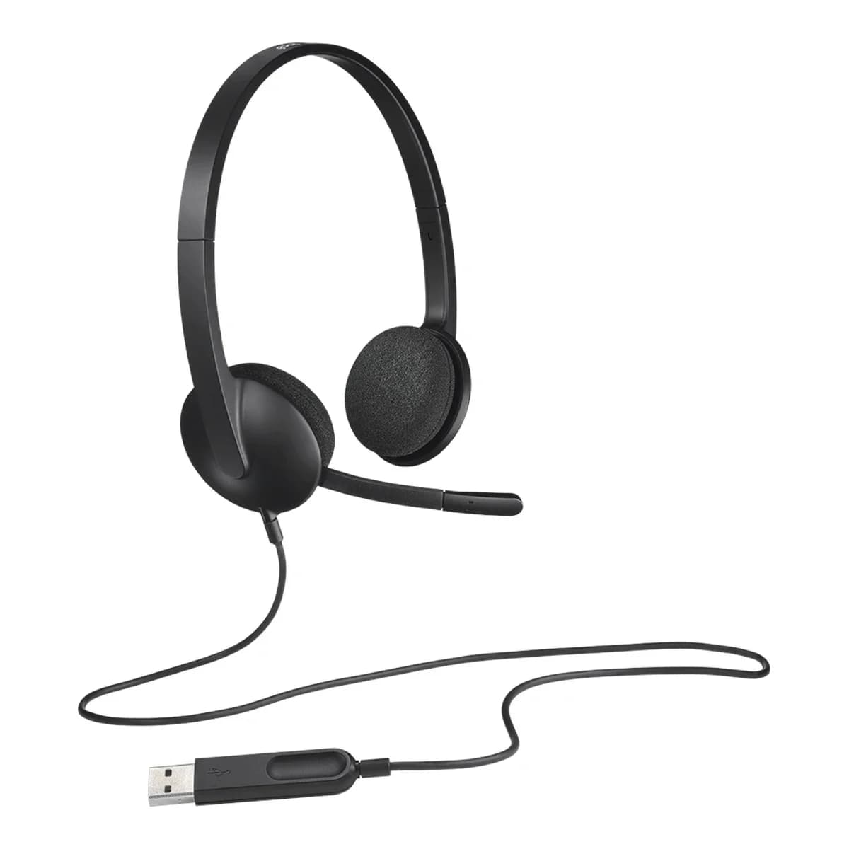 Logitech H340 USB Corded Headset - Crni, Visokokvalitetan Zvuk, Udoban Dizajn