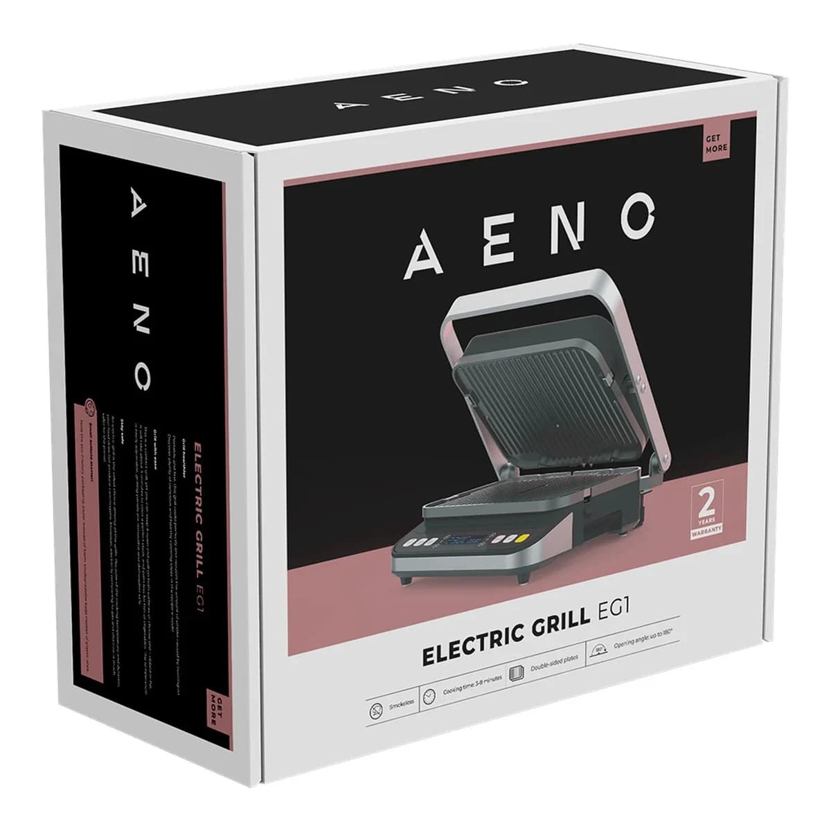 AENO Električni roštilj EG1, 2000W, Touch Control, 3 načina rada, Odvojive ploče