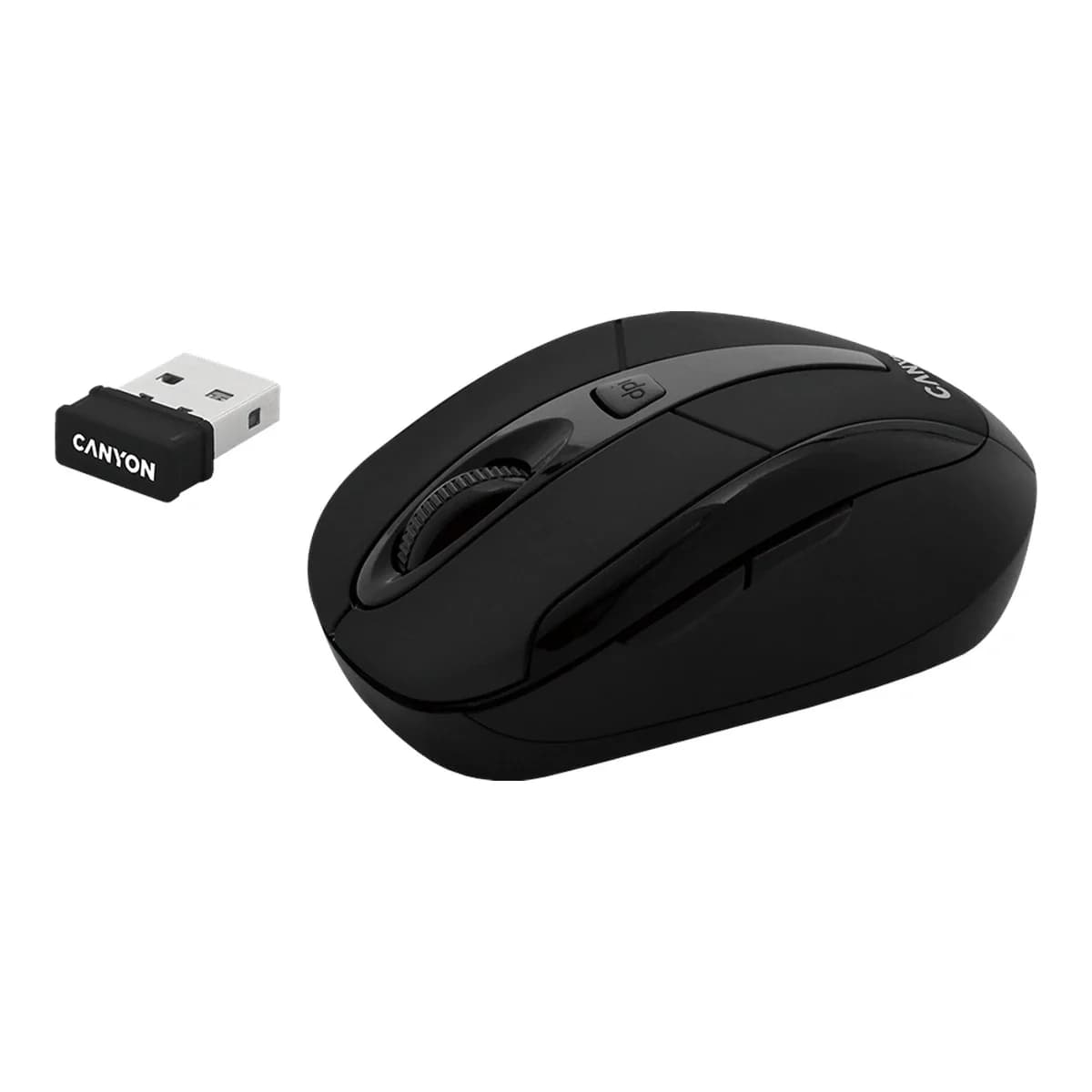 CANYON MSO-W6 2.4GHz wireless optical mouse with 6 buttons DPI 800/1200/1600 Black 92*55*35mm 0.054kg