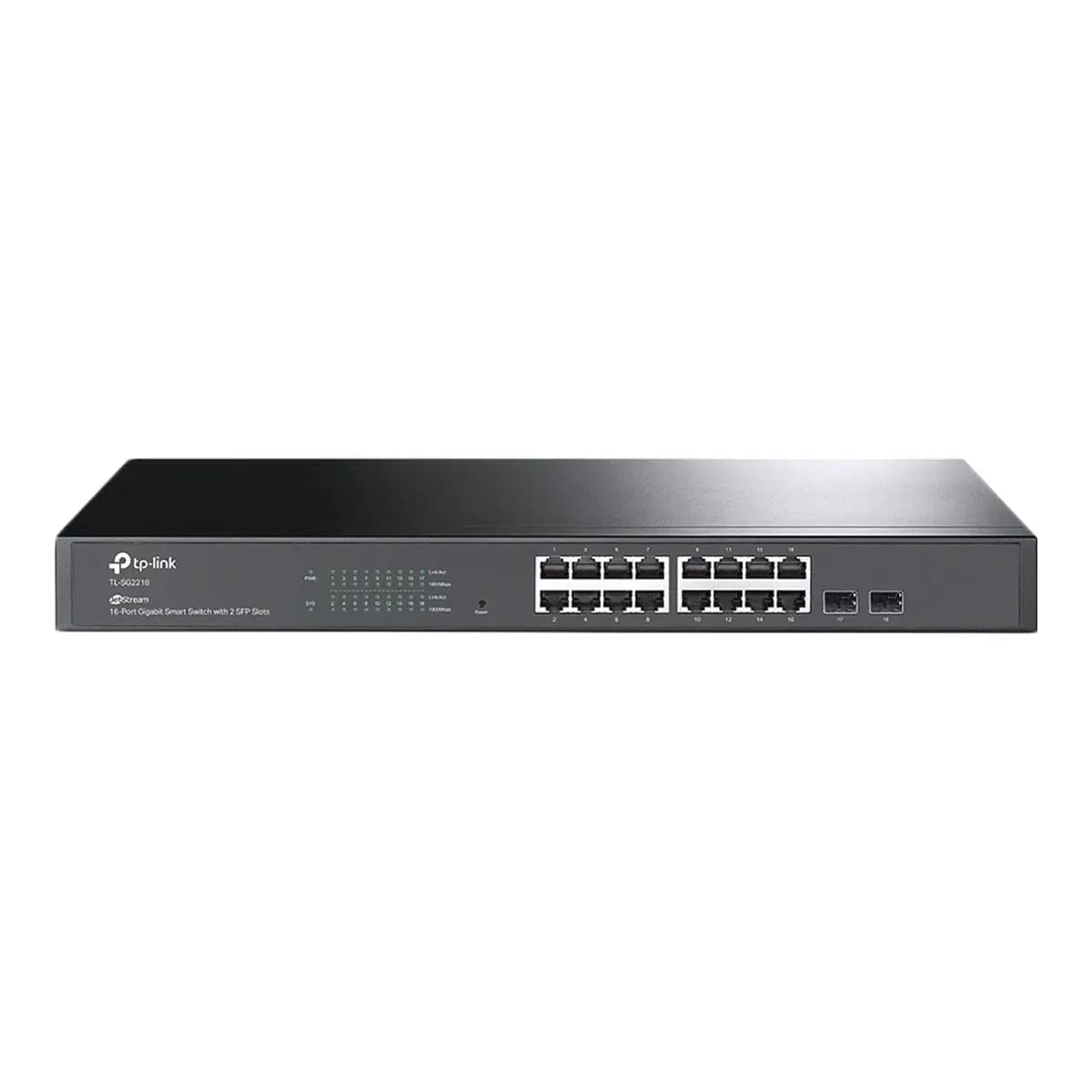 TP-LINK Switch 16-Port Gigabit SG2218 Omada, Smart Managed, 2x SFP, Rackmount, Fanless