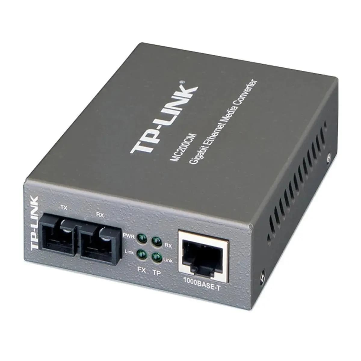 TP-LINK Media Converter MC200CM, Gigabit RJ45 na Multi-mode SC Fiber, do 550m, Full-duplex