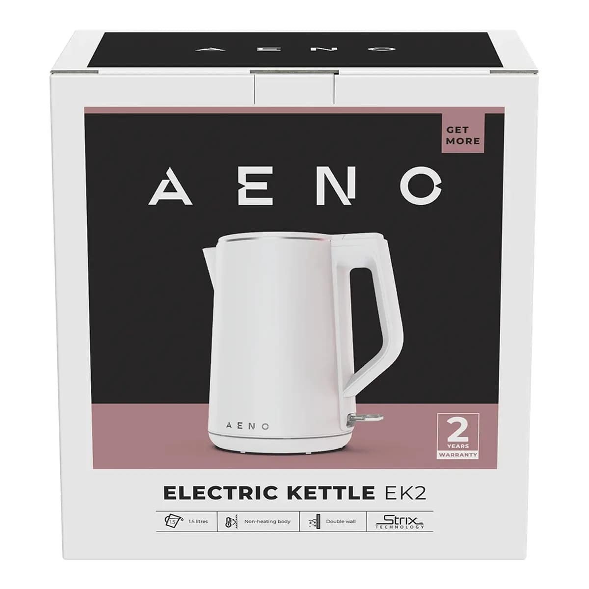 AENO Kuhalo EK2, 1.5L, 2200W, Dvostruke stijenke, Strix kontroler, Bijelo