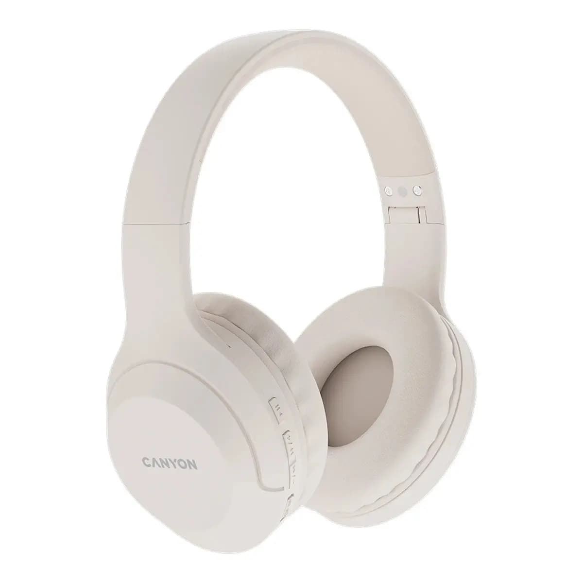 CANYON BTHS-3 Bluetooth headsetwith microphone BT V5.1 JL6956 battery 300mAh Type-C charging plug PU material