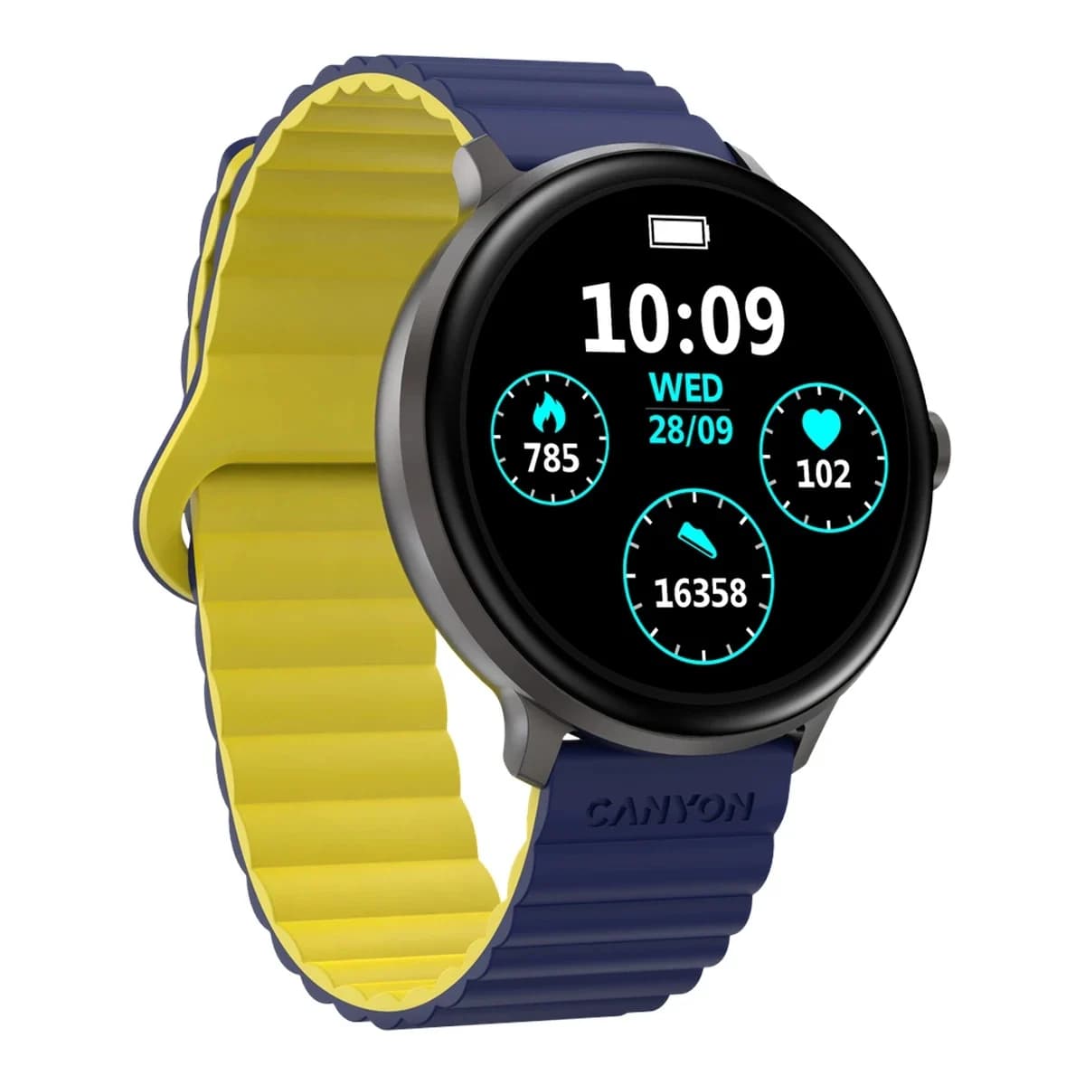 CANYON Smart Watch Jacky SW-69 Plavo-Žuti - Živopisan, Multifunkcionalni Pametni Sat