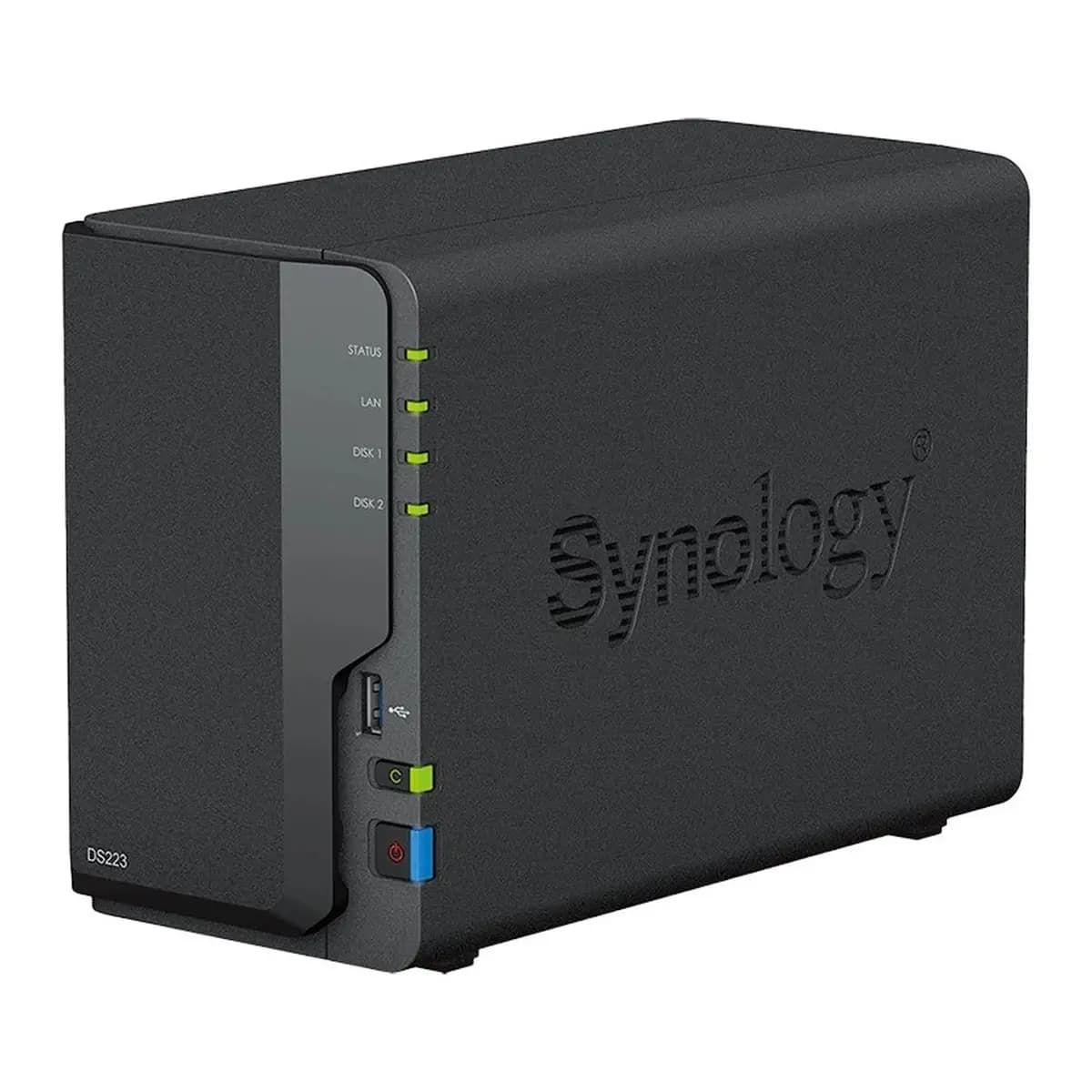 Synology DiskStation DS223 Tower 2-bays 3.5'' SATA HDD/SSD CPU 4-core 1.7 GHz 2 GB DDR4