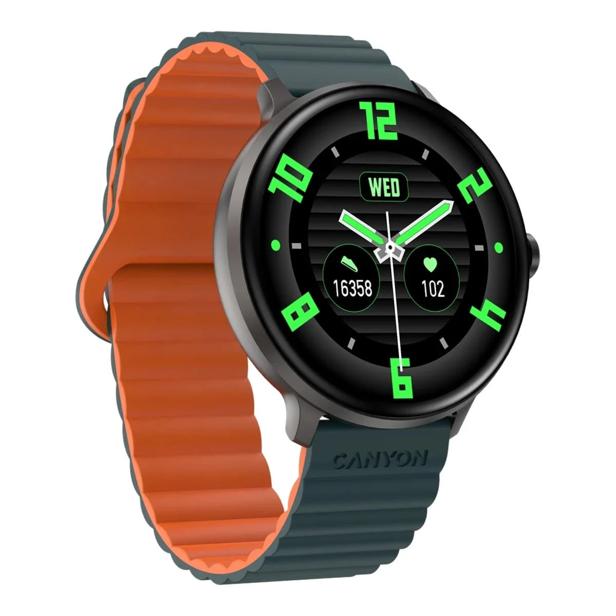 CANYON Pametni Sat Jacky SW-69 Green Orange - Stylish, Multifunctional Wearable