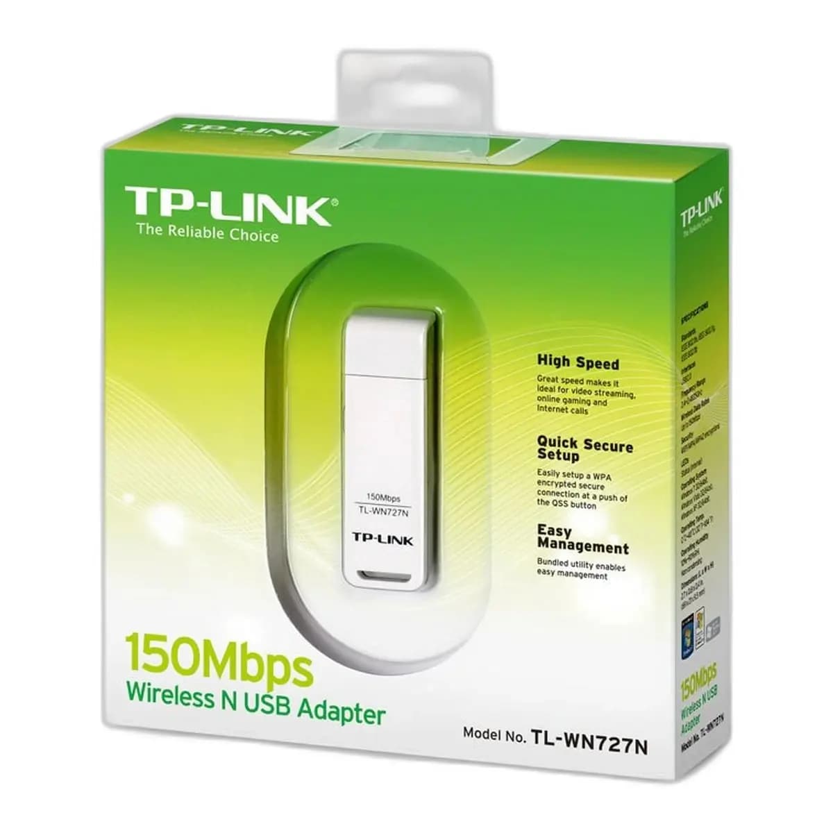 TP-LINK USB WiFi Kartica 150Mbps TL-WN727N, WPS Button