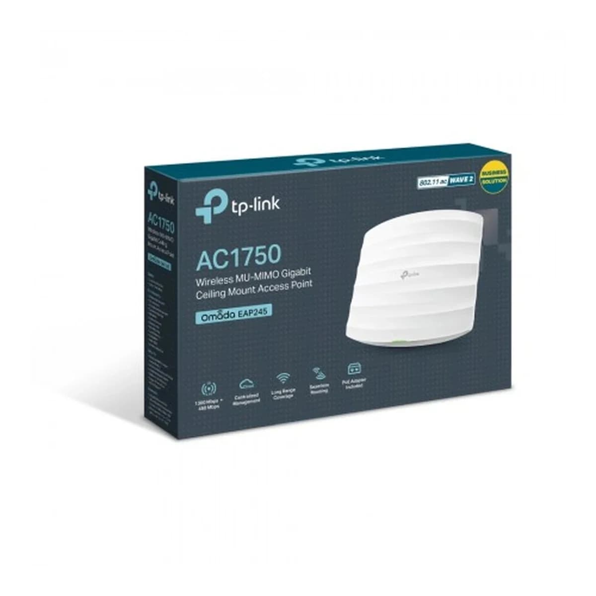 TP-LINK Access Point WiFi 5 AC1750 EAP245, Ceiling/Wall Mount, PoE, Centralized Management