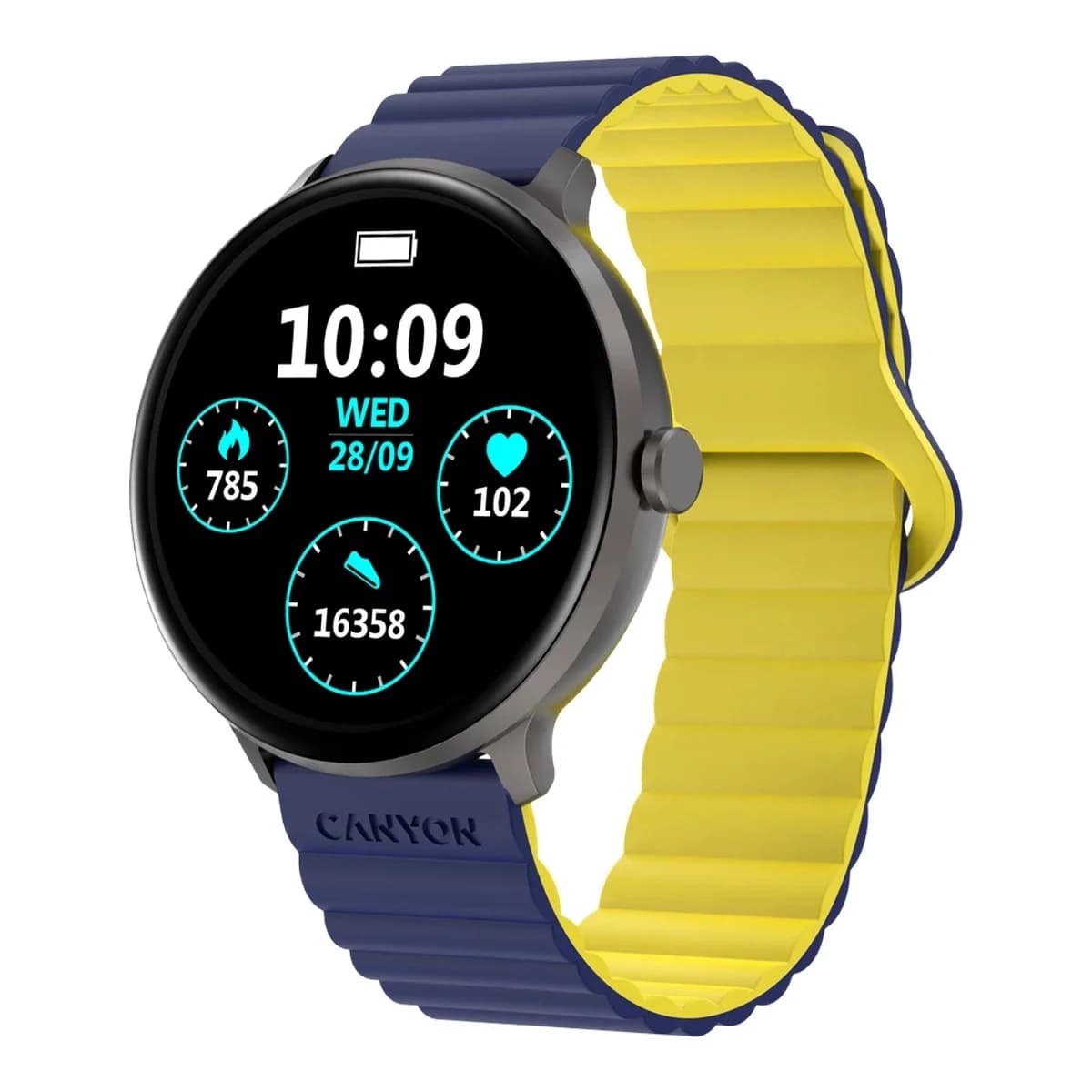 CANYON Smart Watch Jacky SW-69 Plavo-Žuti - Živopisan, Multifunkcionalni Pametni Sat