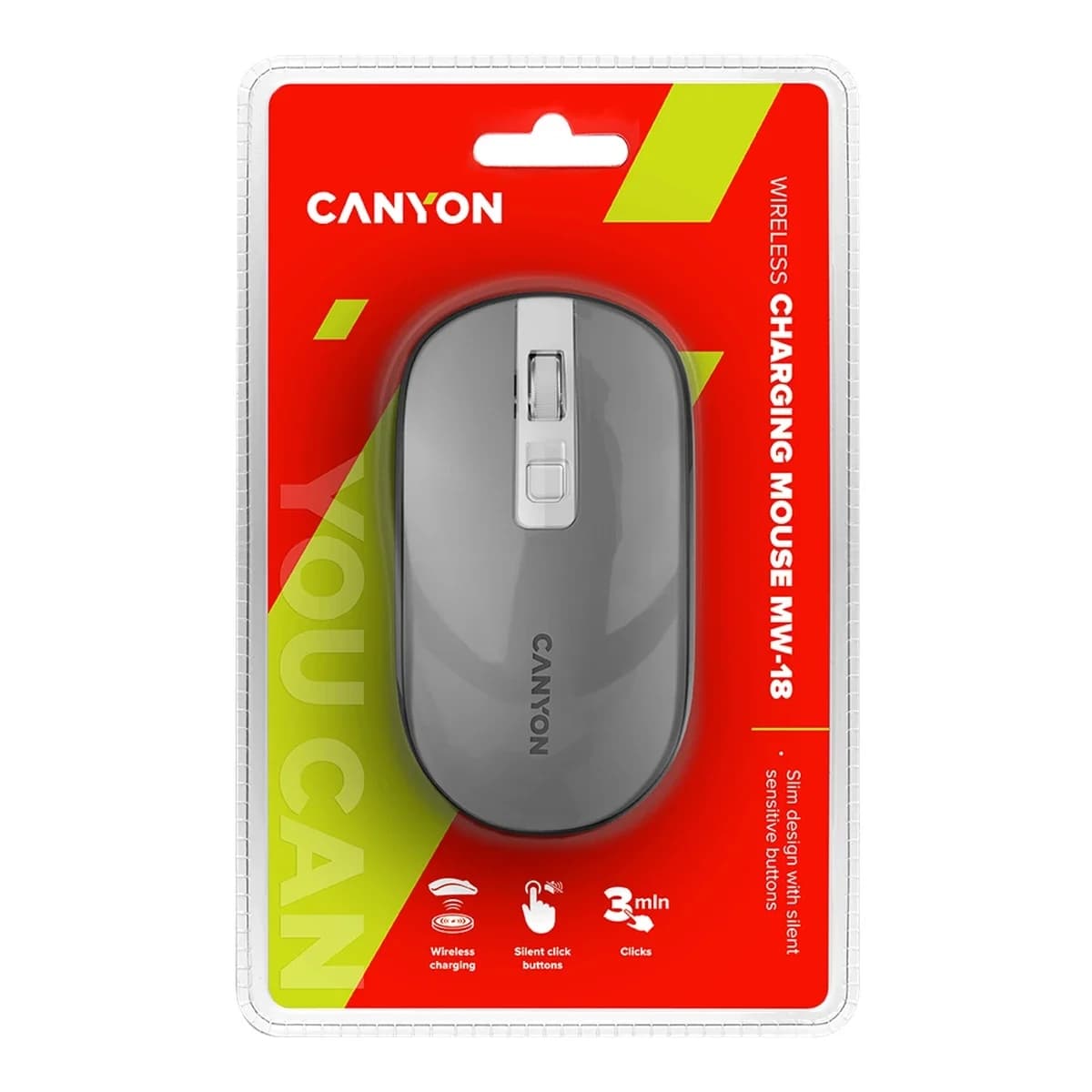 CANYON Mis Bezicni MW-18, 2.4GHz, 1600 DPI, Rechargeable, Silent Click