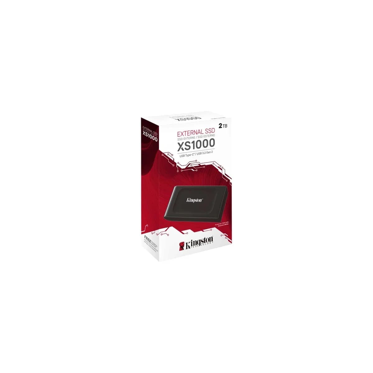 KINGSTON Eksterni SSD XS1000 2TB, USB 3.2 Gen 2, 1050/1000 MB/s, Portable, Crni