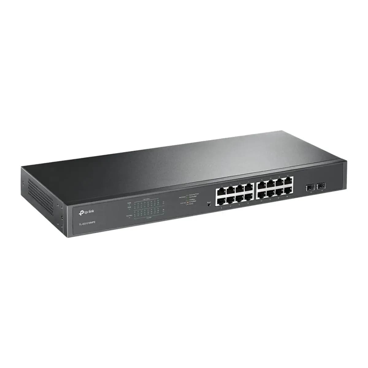 TP-LINK Switch 16-Port Gigabit TL-SG1218MPE, Easy Smart Managed, 250W PoE+, 2x SFP, Rackmount