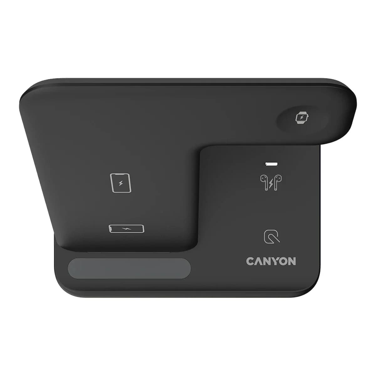 CANYON WS-302 3in1 Wireless charger with touch button for Running water light Input 9V/2A12V/1.5A  Output