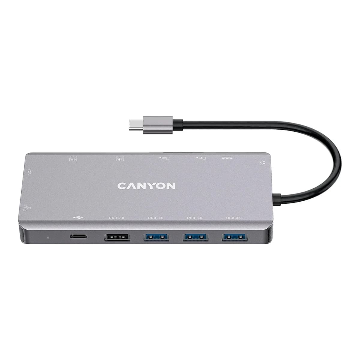 CANYON DS-12 13 in 1 USB C hub with 2*HDMI 3*USB3.0: support max. 5Gbps 1*USB2.0: