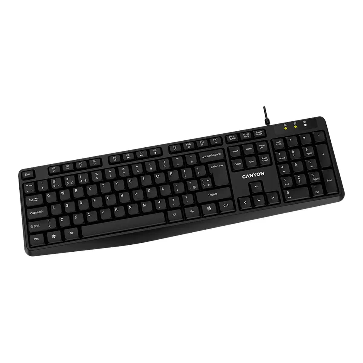 CANYON Tastatura Membranska KB-1, USB, Full-Size Adriatic, Spill Resistant