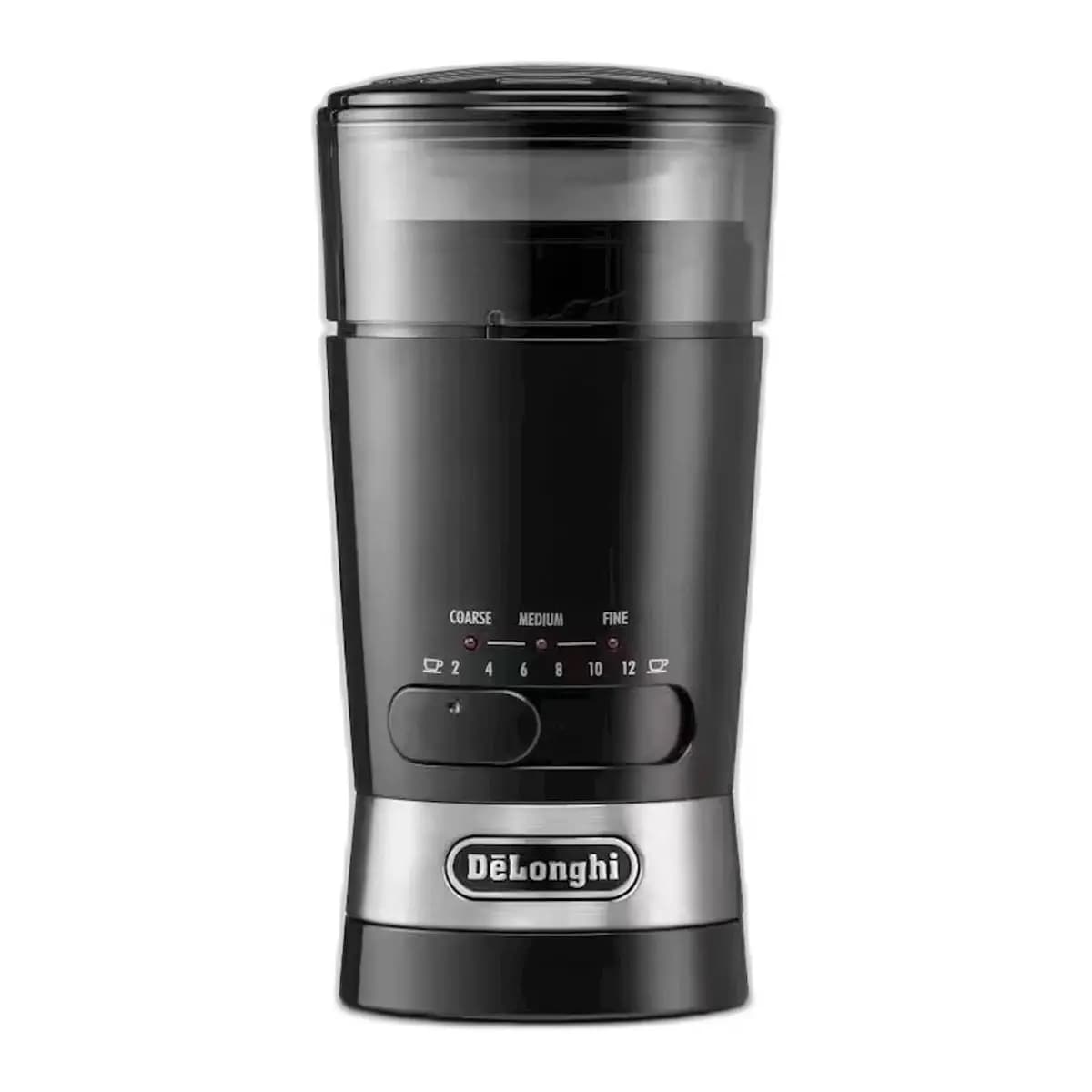 DELONGHI Mlin za kafu KG210, Oštrice od nehrđajućeg čelika, Podesiva razina mljevenja, Odabir broja šalica, Četka za čišćenje
