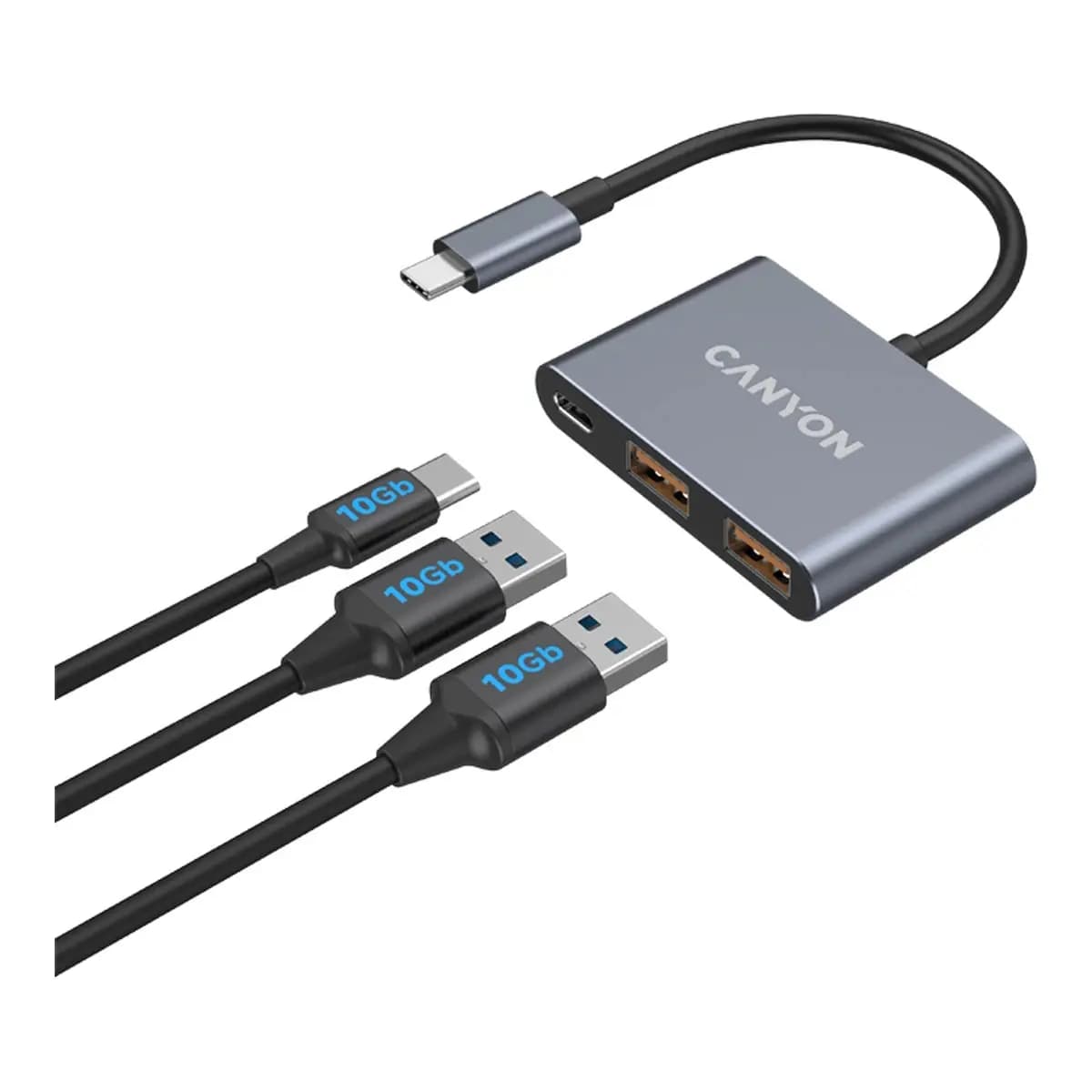 CANYON hub DS-3 3in1 USB-C Dark Grey