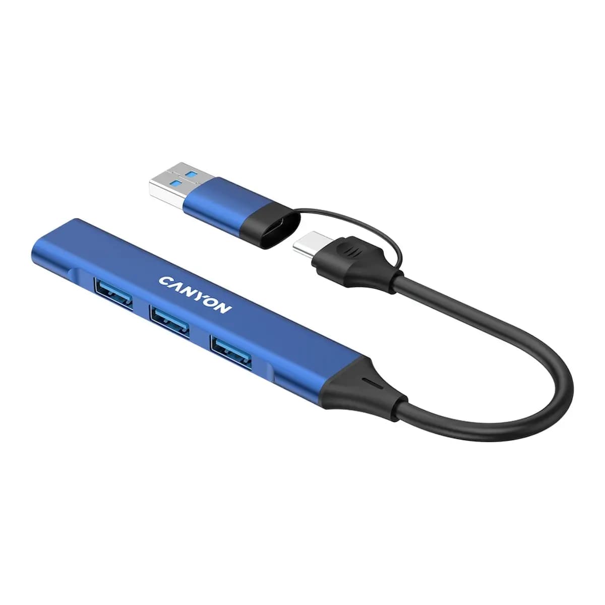 CANYON hub DS-02 4in1 USB-A/C Blue