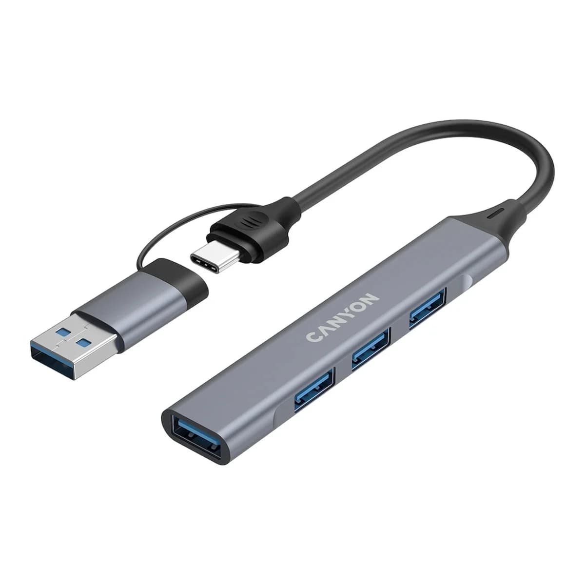 CANYON hub DS-02 4in1 USB-A/C Grey