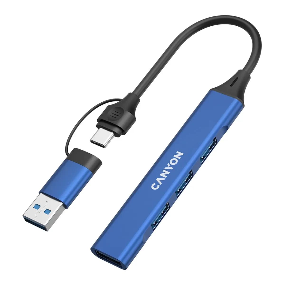 CANYON hub DS-02 4in1 USB-A/C Blue