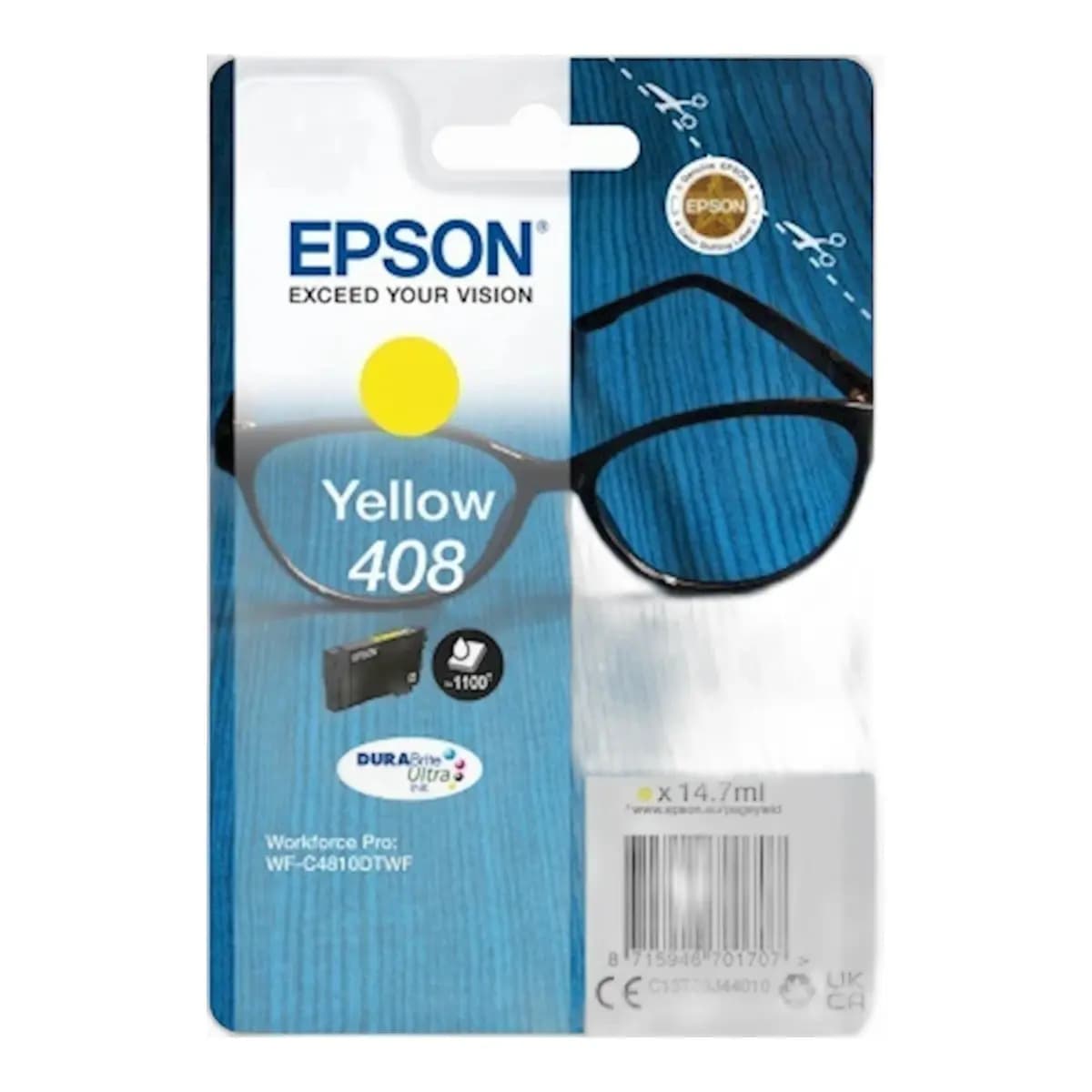 Tinta Epson DURABrite Ultra Spectacles 408/408L Y