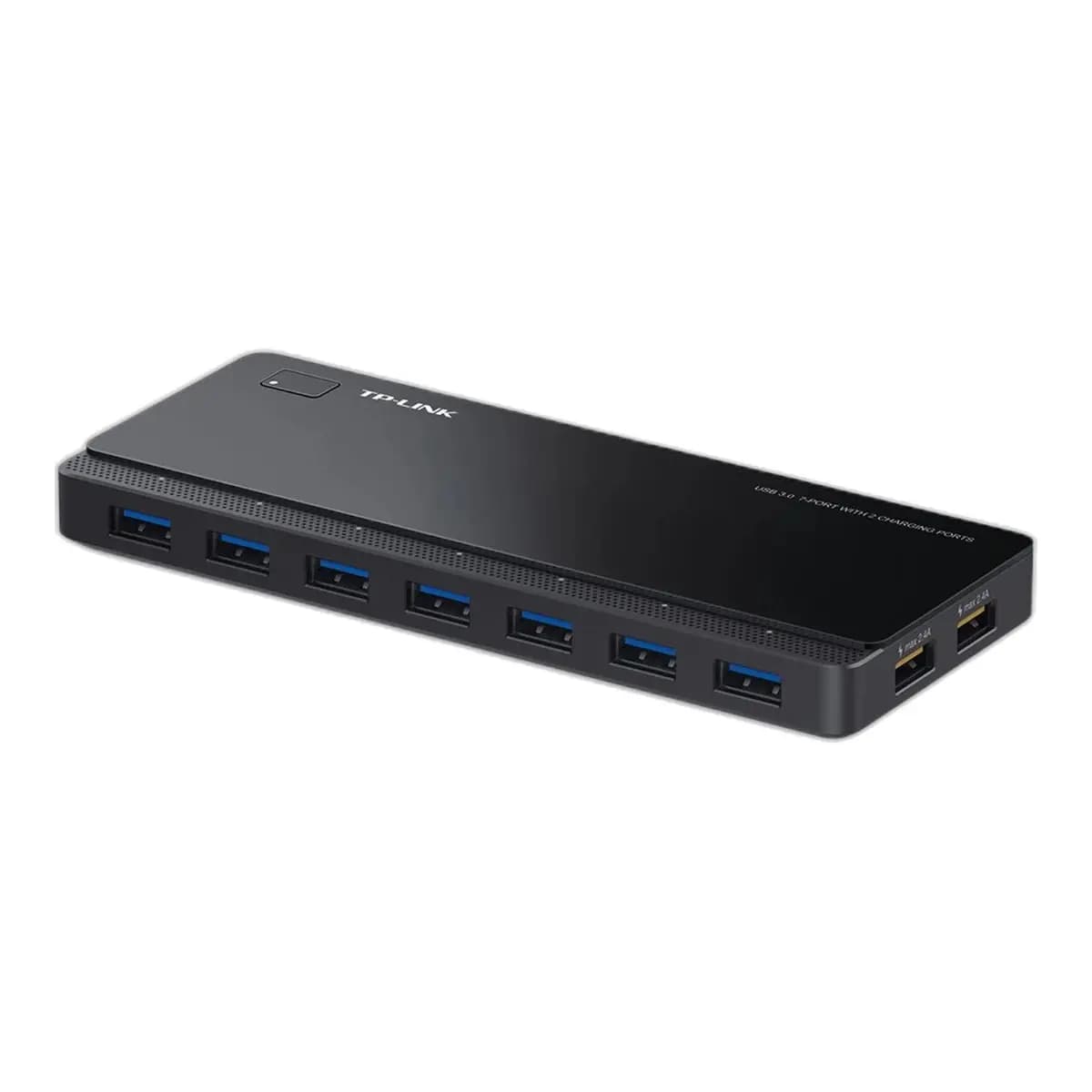 7 ports USB 3.0 Hub with 2 power charge ports 2.4A Max Desktop a 12V/4A