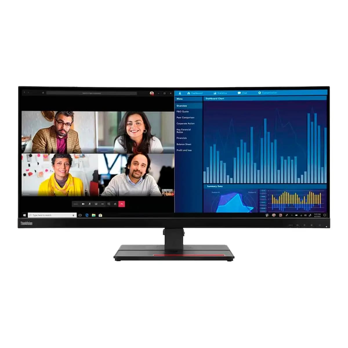 LENOVO Monitor ThinkVision P34w-20 34.14" WQHD, IPS Panel, 60Hz, Zakrivljeni, USB Hub, RJ45, Ergonomski, Zvučnici