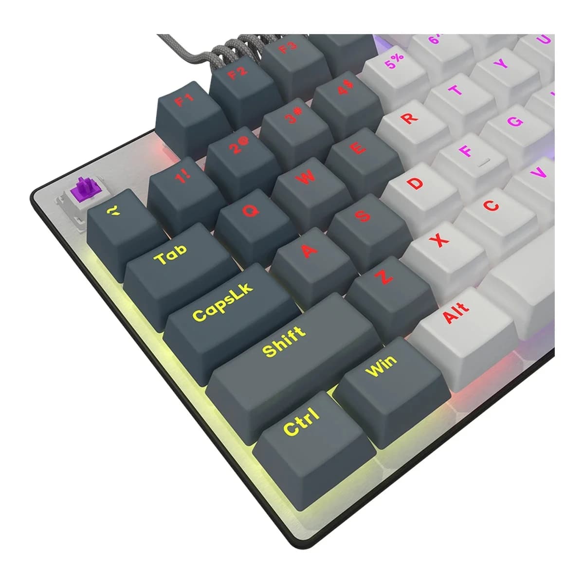 LORGAR Tastatura Mehanicka Gaming Azar 514TKL, USB, Dream Switches, TKL, RGB, White