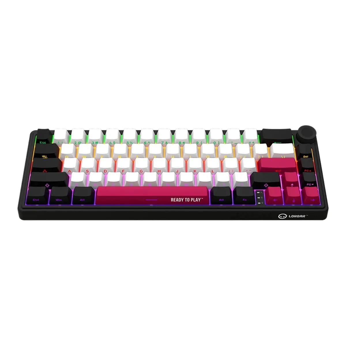 LORGAR Tastatura Bezicna Mehanicka Gaming KBP70MW, Bluetooth/2.4GHz/USB, Toxic Purple Switch, 65%, RGB