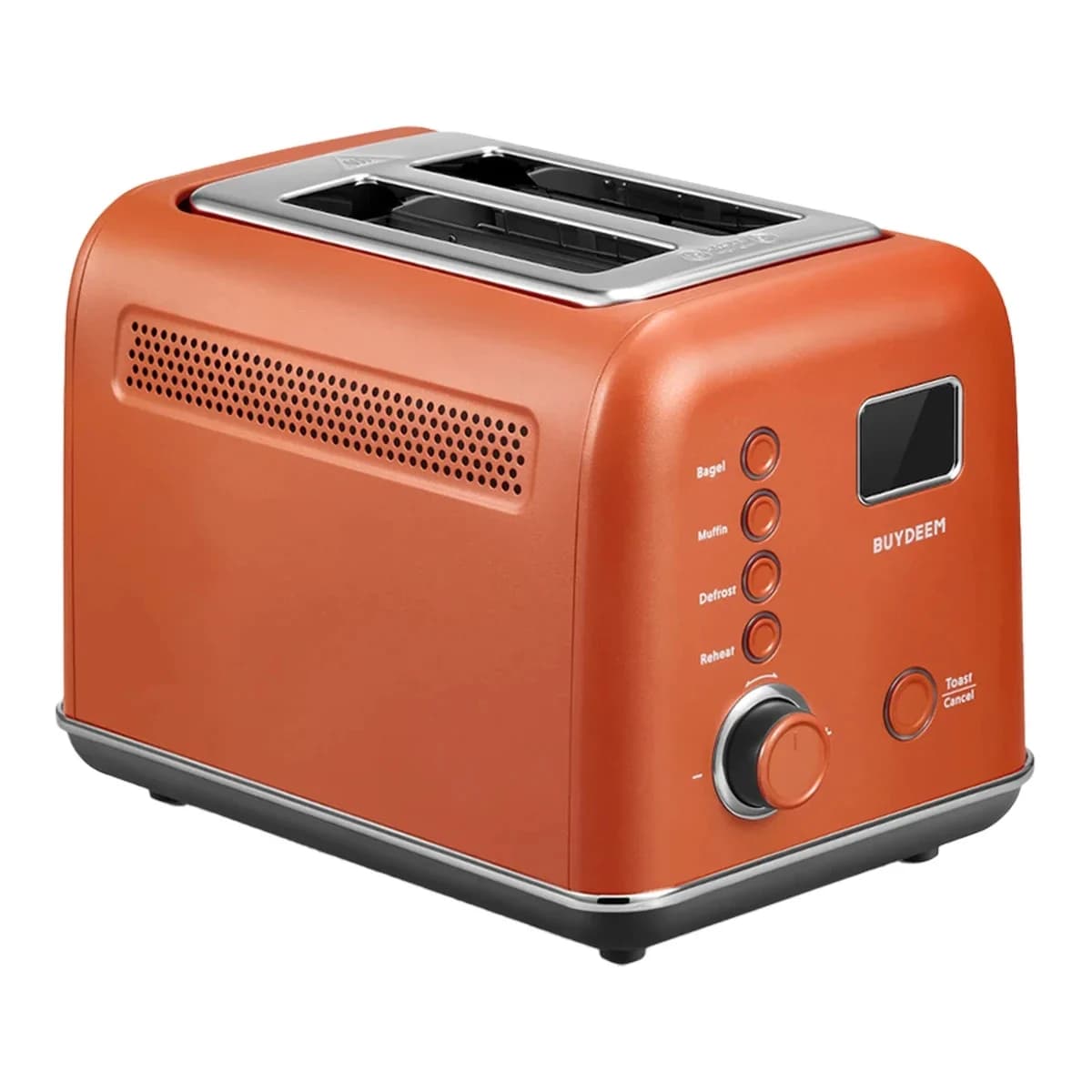BUYDEEM 2-Slice Automatski Metalni Toster DT730E, Koi Crvena, EU, 7 nivoa zapečenosti