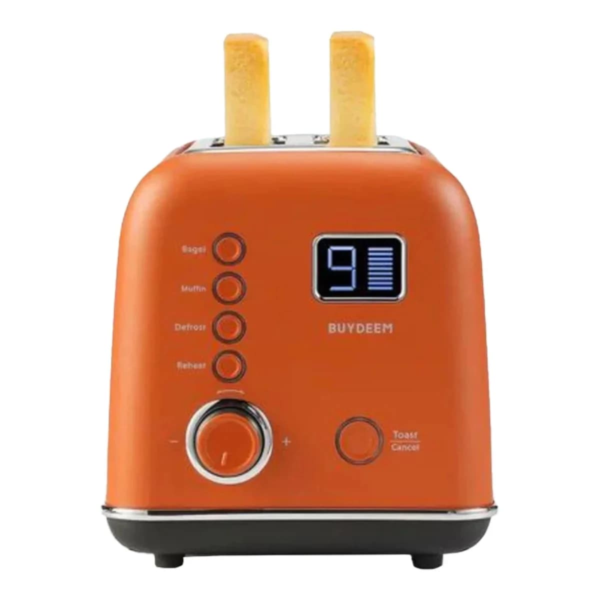 BUYDEEM 2-Slice Automatski Metalni Toster DT730E, Koi Crvena, EU, 7 nivoa zapečenosti
