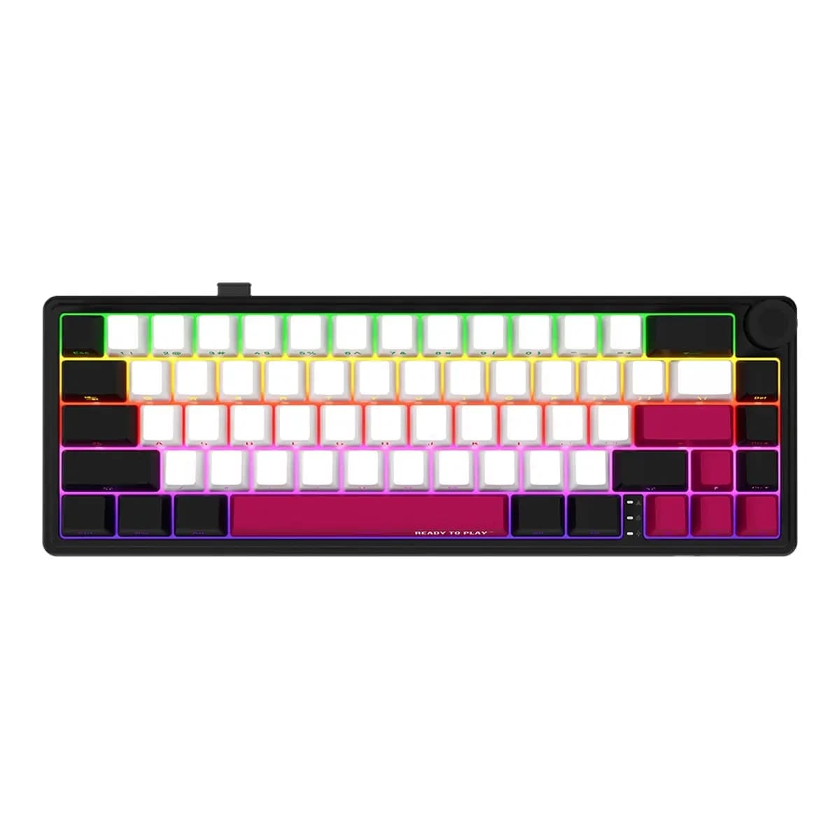 LORGAR Tastatura Bezicna Mehanicka Gaming KBP70MW, Bluetooth/2.4GHz/USB, Toxic Purple Switch, 65%, RGB