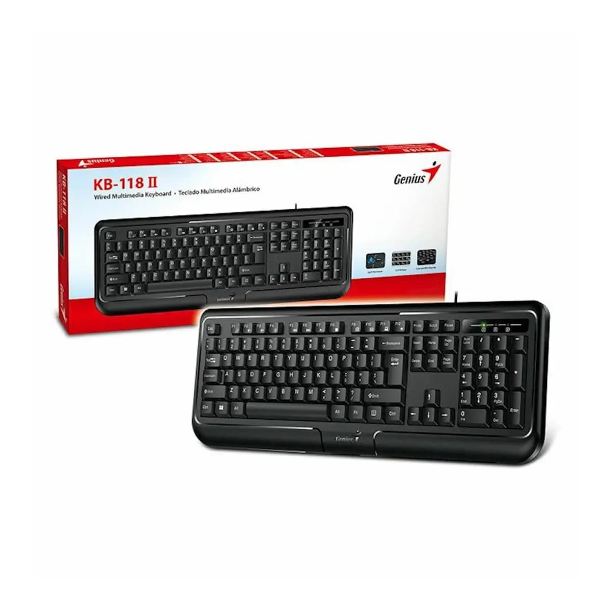 Genius tastatura KB-118 II,žična, USB, crna, BH/HR/SRBlayout